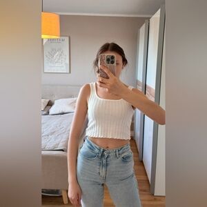 Shein White Tank Top, Size S